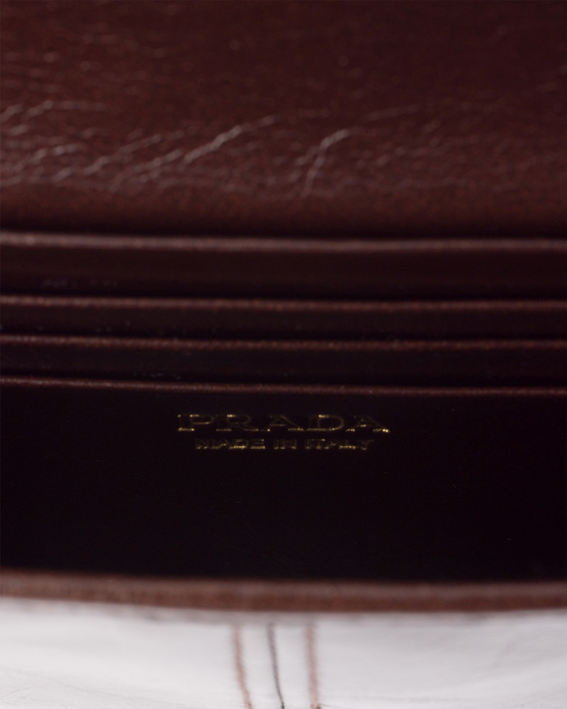 Prada Leather wallet with shoulder strap outlook