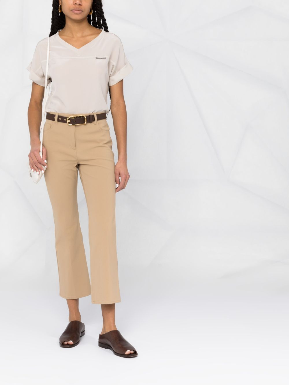 mid-rise cropped trousers - 2