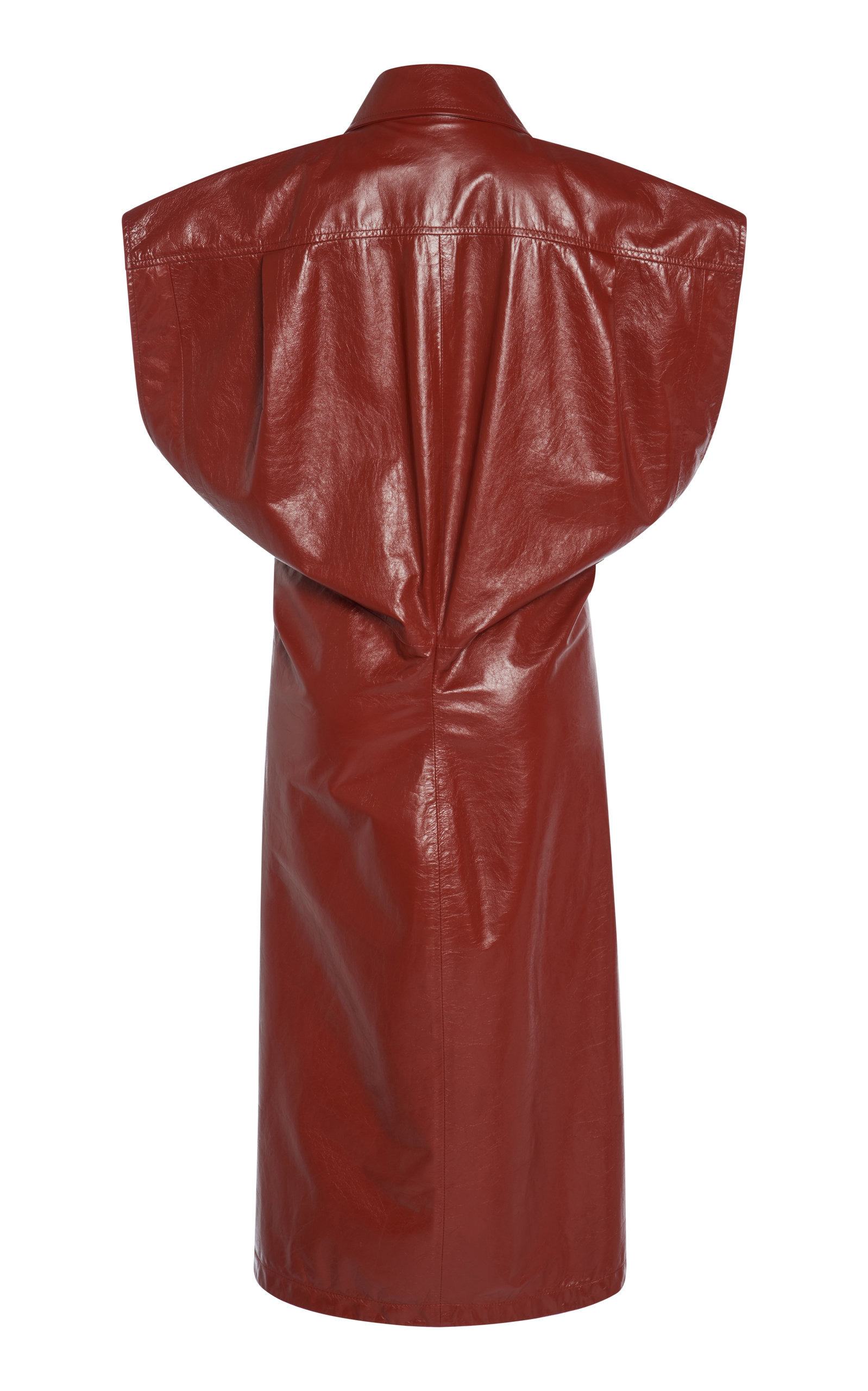Leather Midi Dress brown - 3