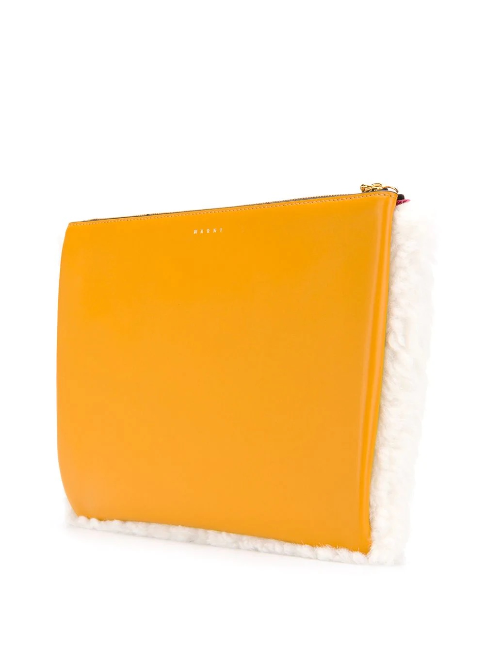 shearling clutch bag - 3