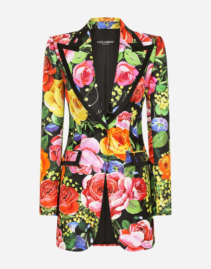 Bouquet-print Mikado Turlington jacket - 3