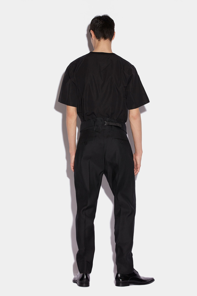 DSQUARED2 IBRA BLACK ON BLACK LOS ANGELES HIGH WAIST PANTS outlook