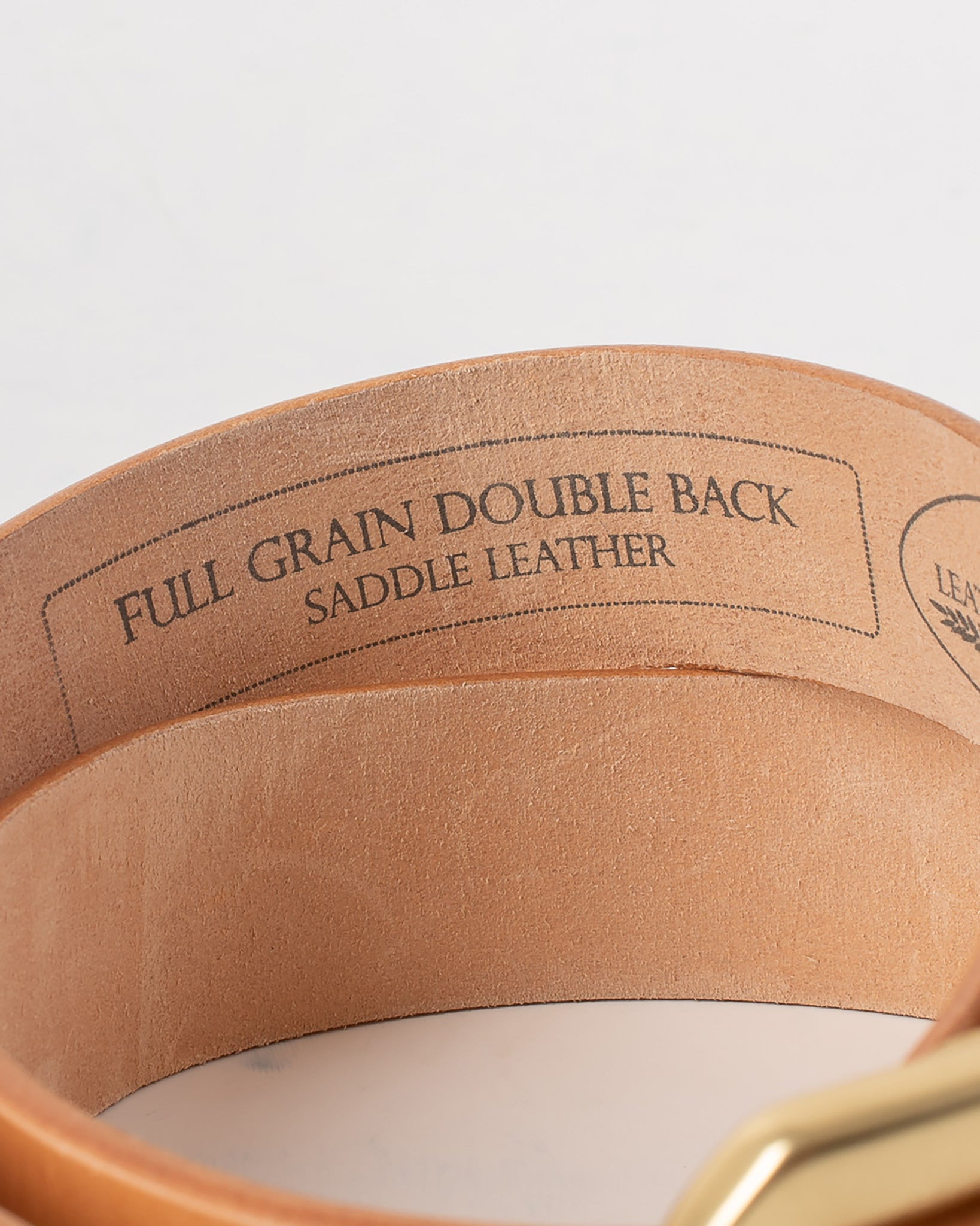OGL-BELT-DPGAR-NAT OGL Double Prong Garrison Buckle Leather Belt - Natural - 7