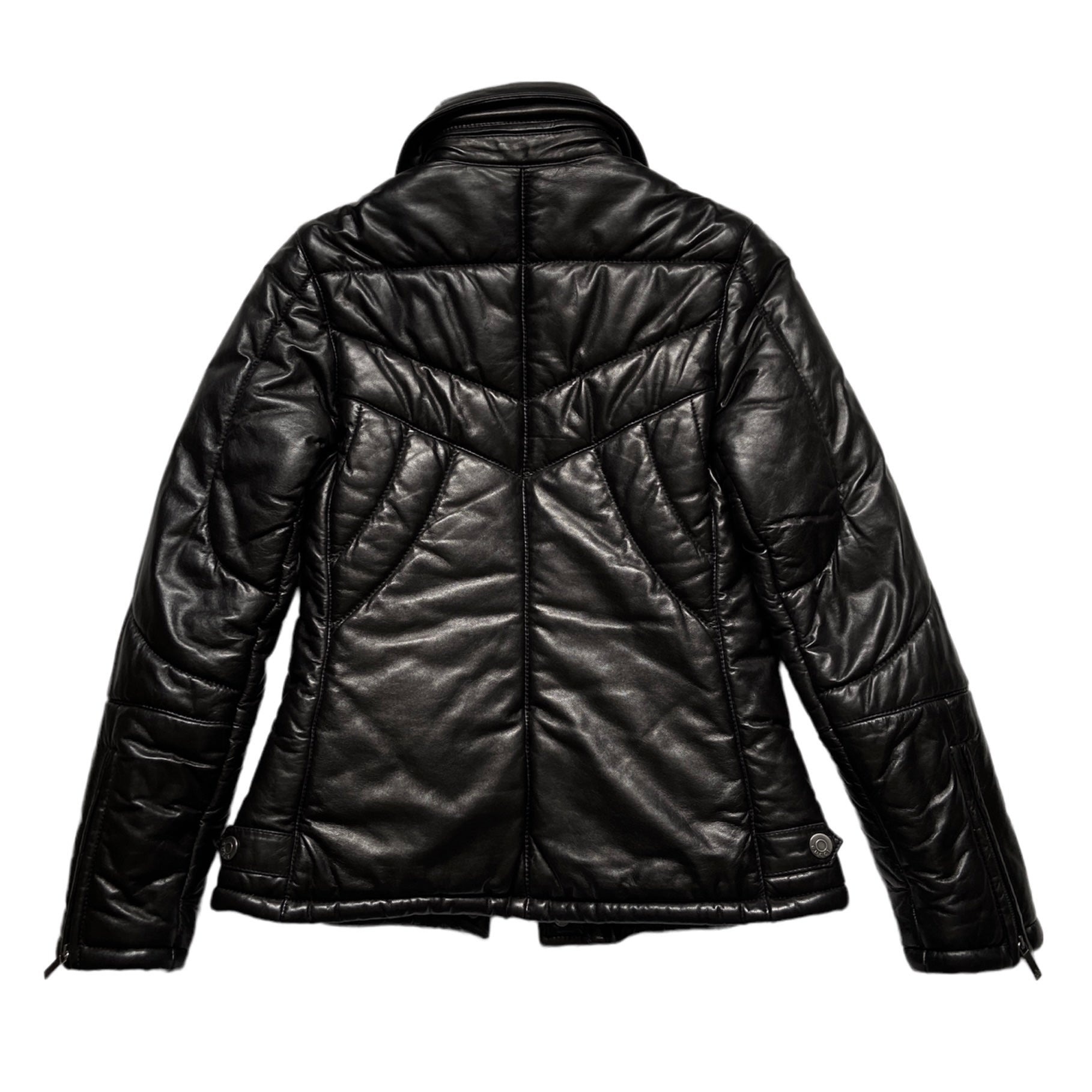 Gucci Fall 1998 Tom Ford Lambskin Leather Quilted Down Puffer Jacket 38 - 2