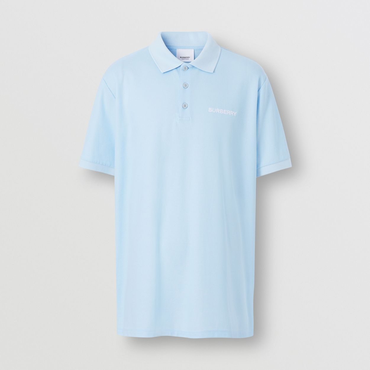 Monogram Motif Cotton Piqué Oversized Polo Shirt - 1