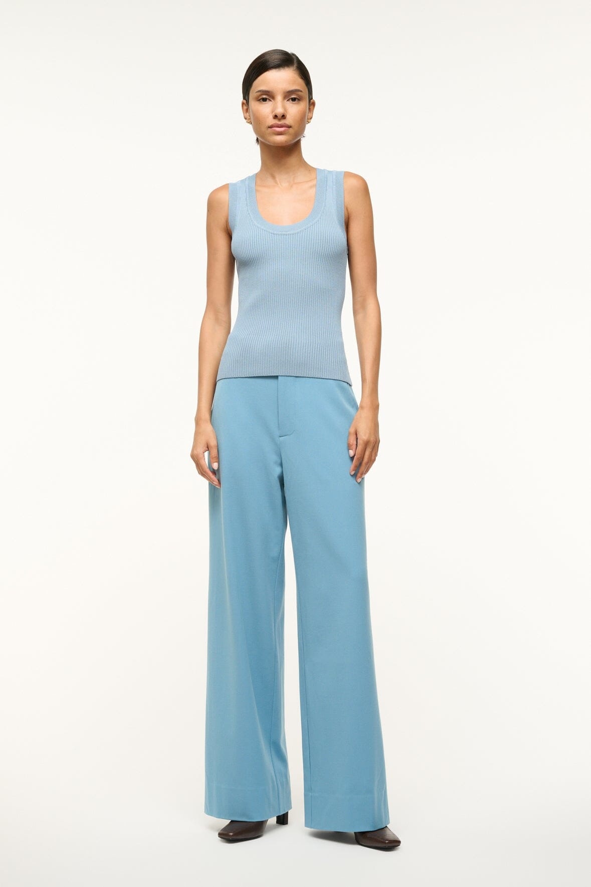 STAUD JULIETTE TOP SLATE BLUE - 3