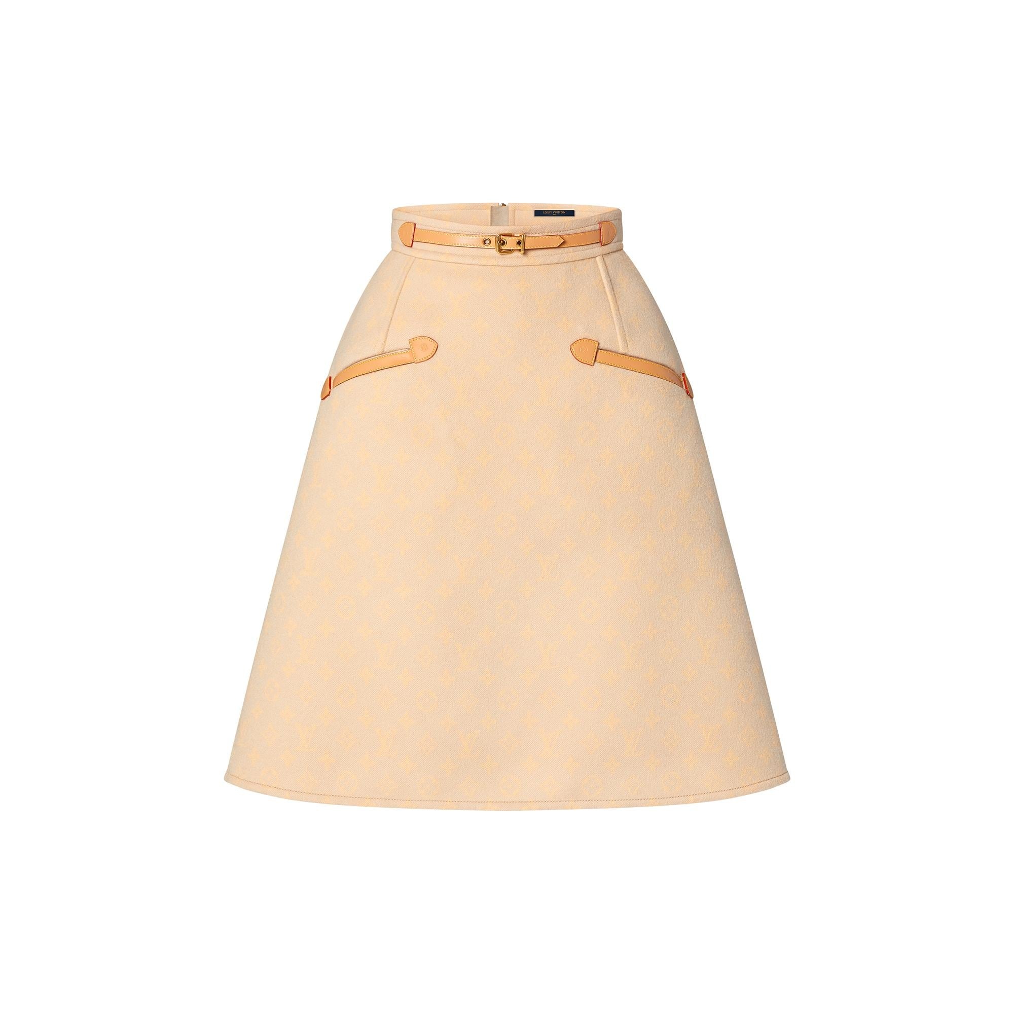 Preppy Double Face A-line Skirt - 1