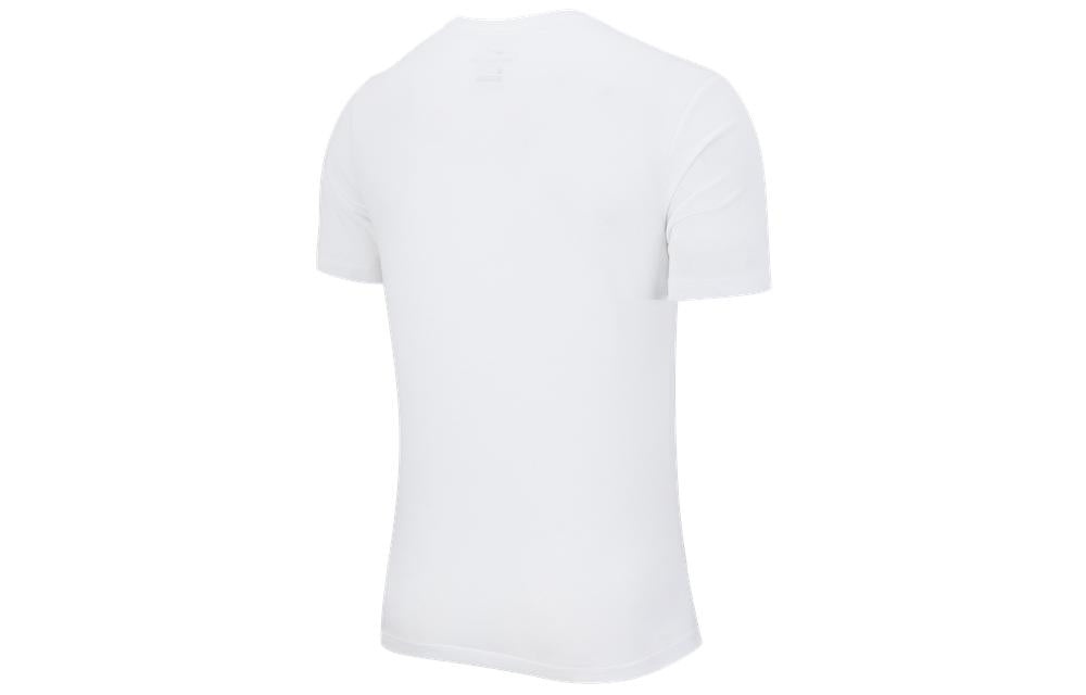 Men's Nike Solid Color Round Neck Logo Pullover Short Sleeve White T-Shirt DD9211-100 - 2