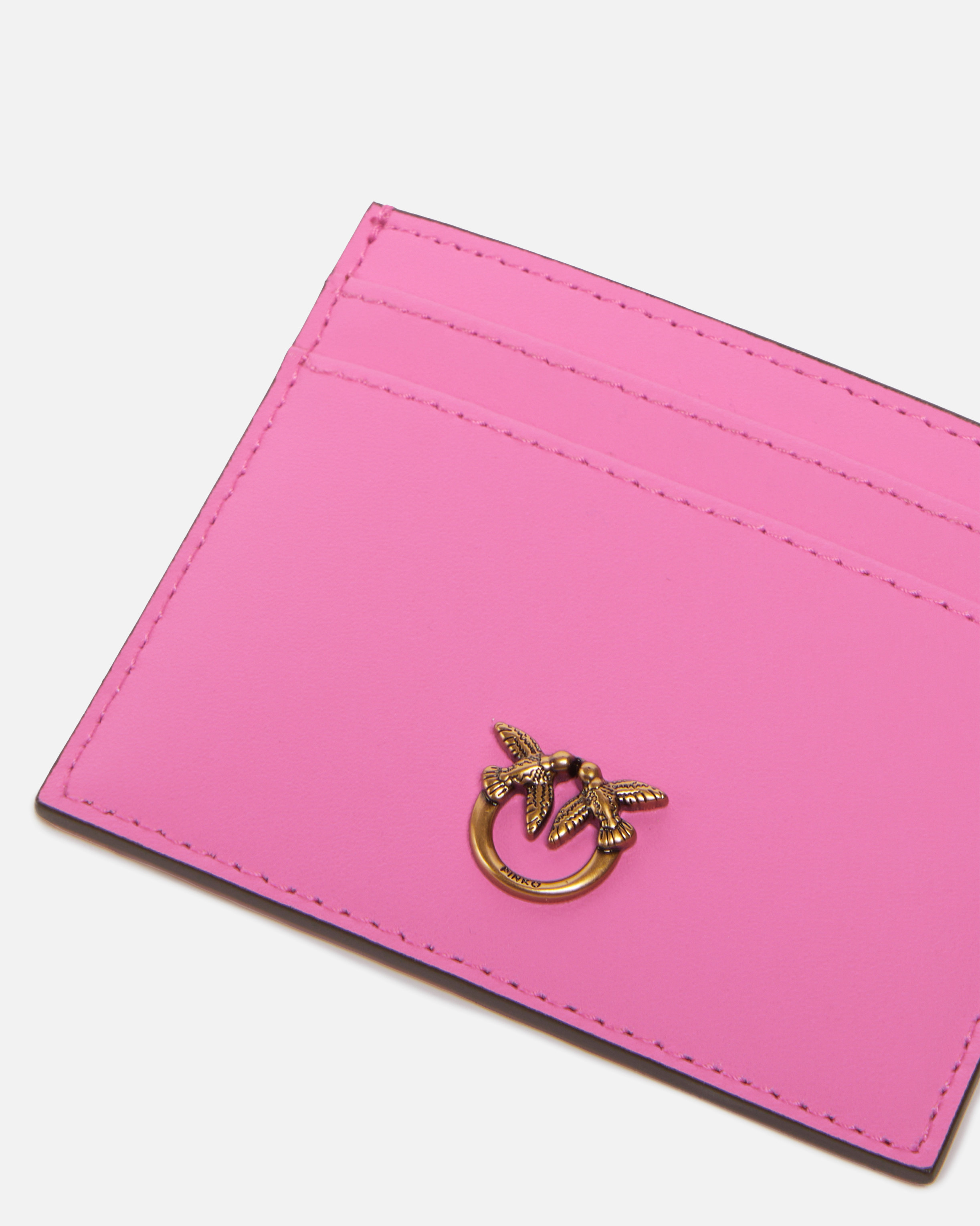 LEATHER CARD HOLDER WITH LOVE BIRDS LOGO - 4