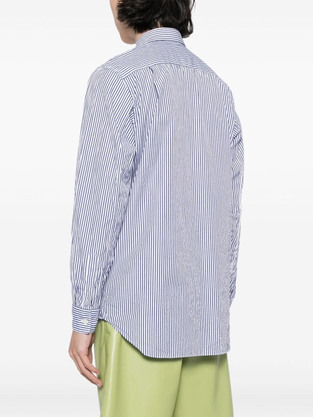logo-patch cotton shirt - 5