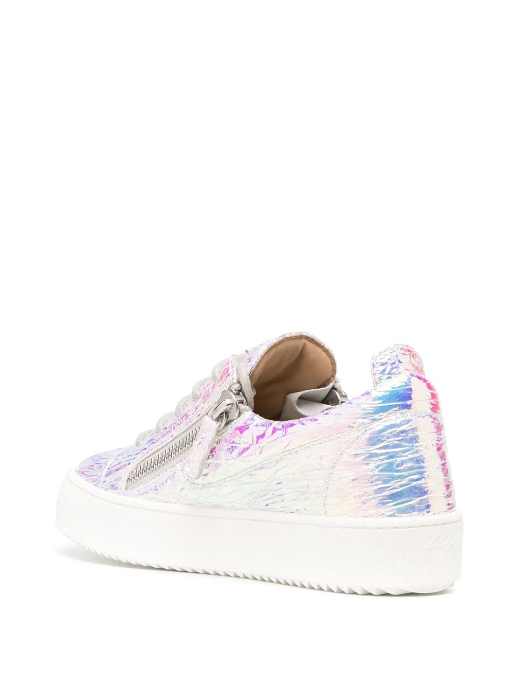 platform holographic effect sneakers - 3