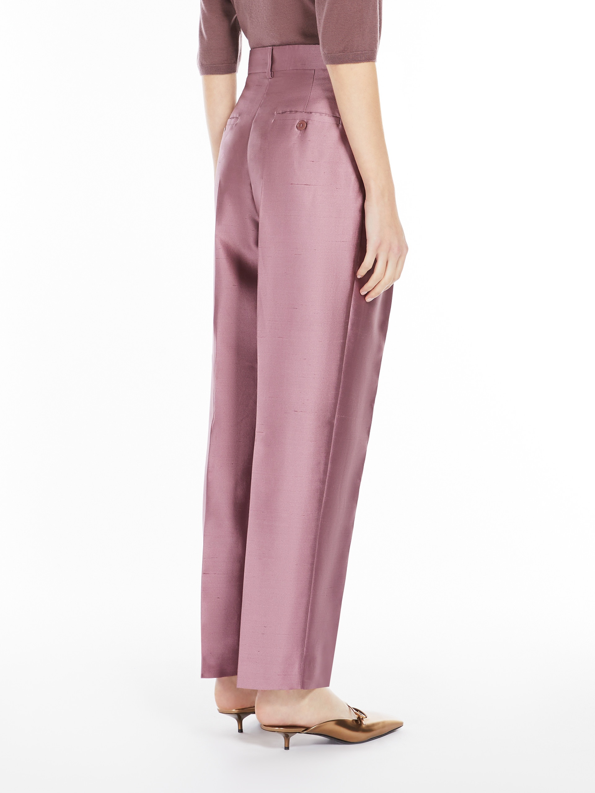 ADIGE Shantung silk and cotton trousers - 4