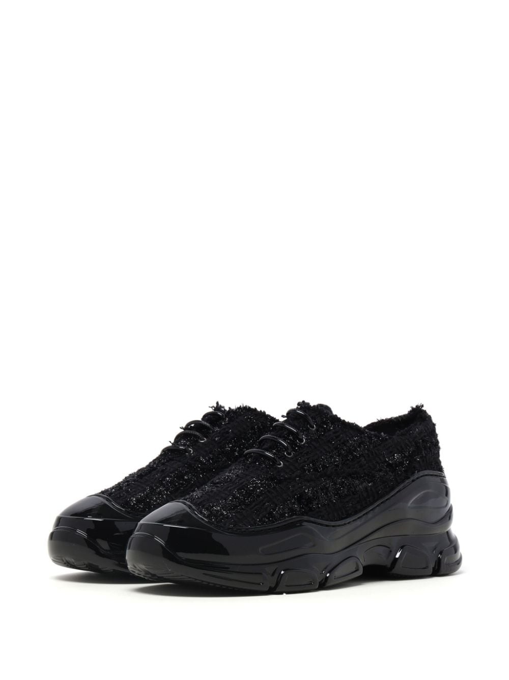 tweed low-top sneakers - 4