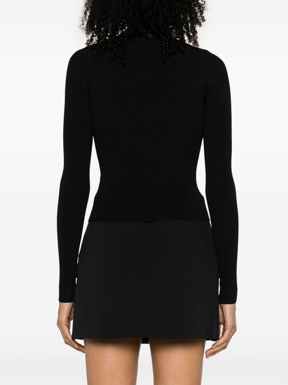sweetheart-neck long-sleeve jumper - 4