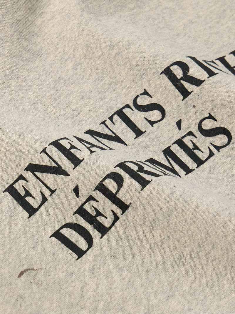 Logo-Print Distressed Cotton-Jersey Hoodie 4