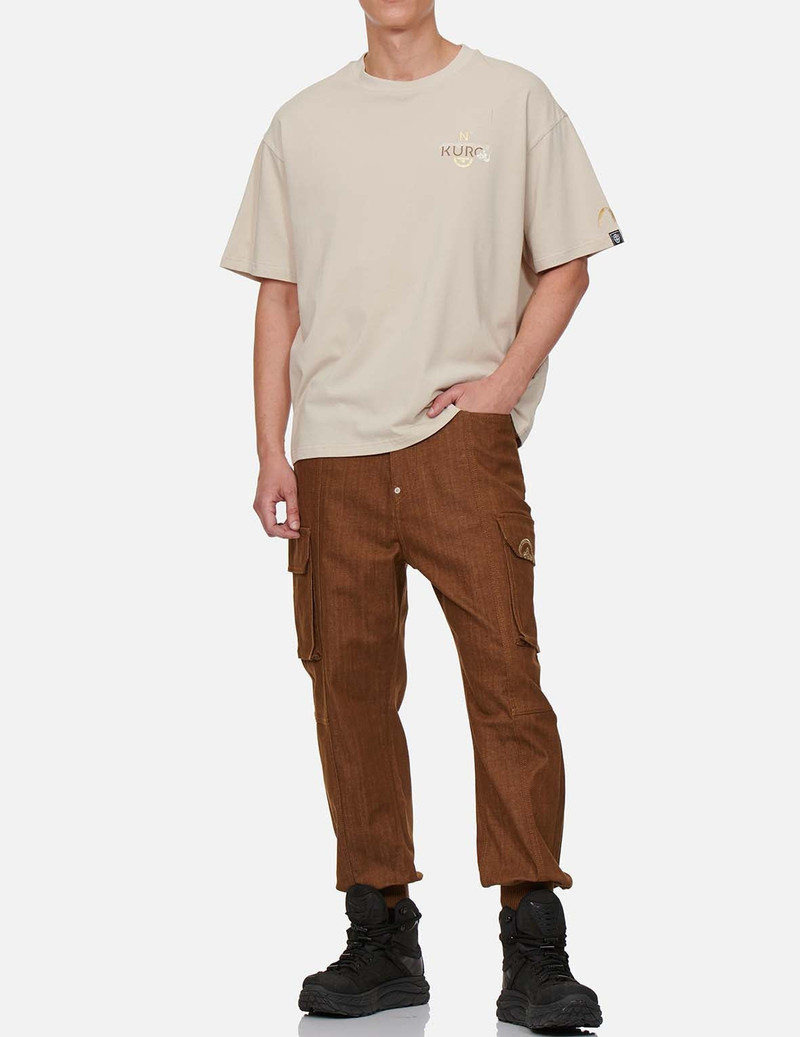 Kanji Embroidered Straight Fit Baggy Worker Jeans 6