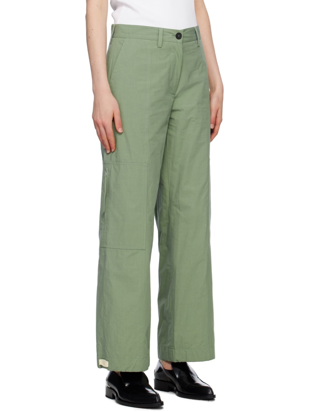 Green Zip Pocket Trousers - 2