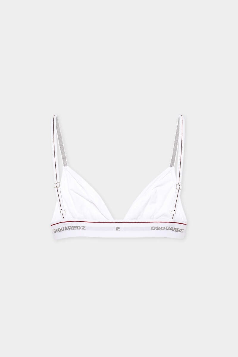 DSQUARED2 LOGO COTTON TRIANGLE BRA - 2