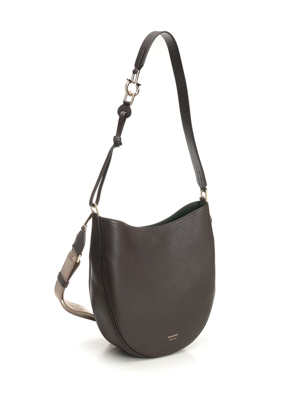 Hobo Smile Medium Bag With Doubel Shoulder Strap Shoulder Bags Brown - 2