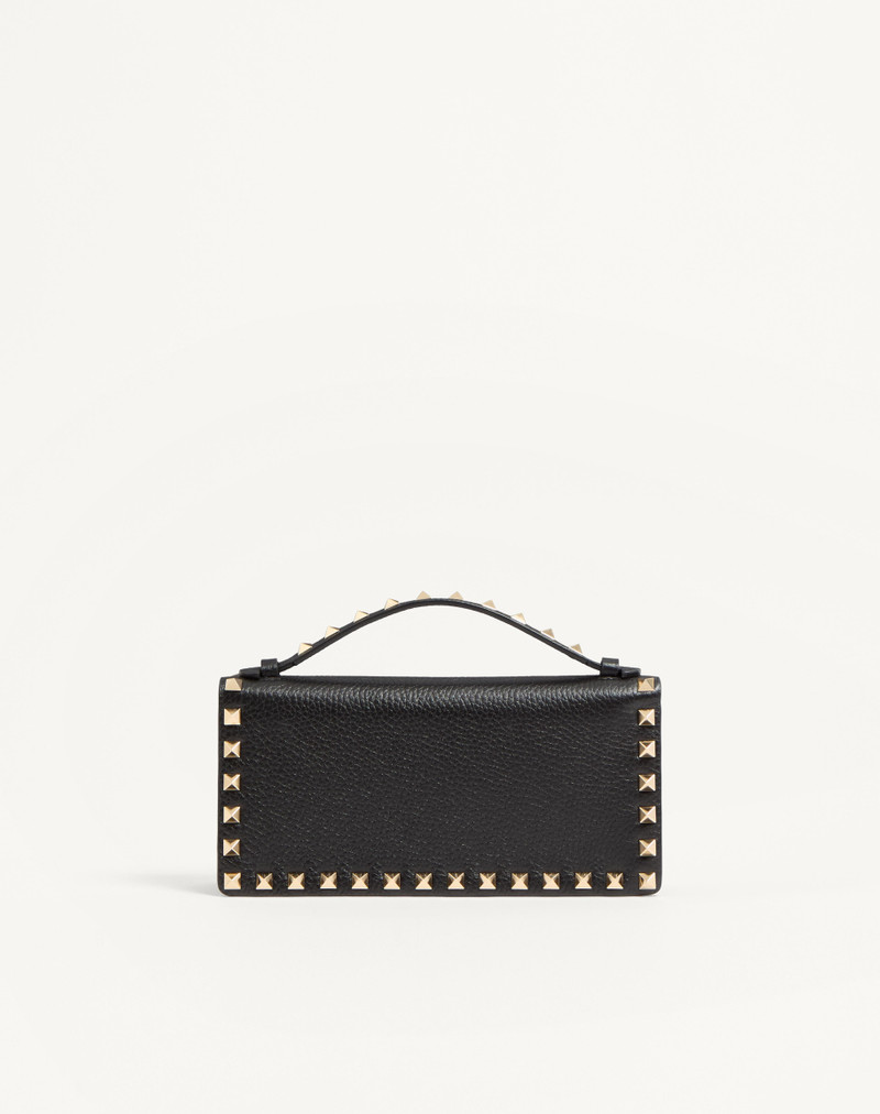 ROCKSTUD WALLET WITH CHAIN IN GRAINY CALFSKIN 4