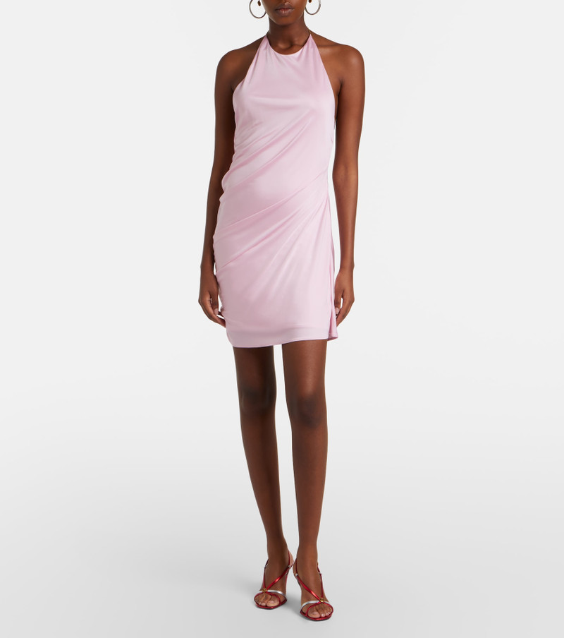 VERSACE Draped jersey minidress outlook