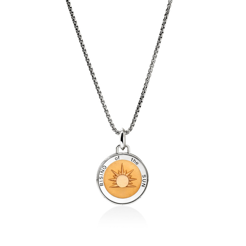 Sun Talisman Necklace, Sterling Silver, Enamel 1