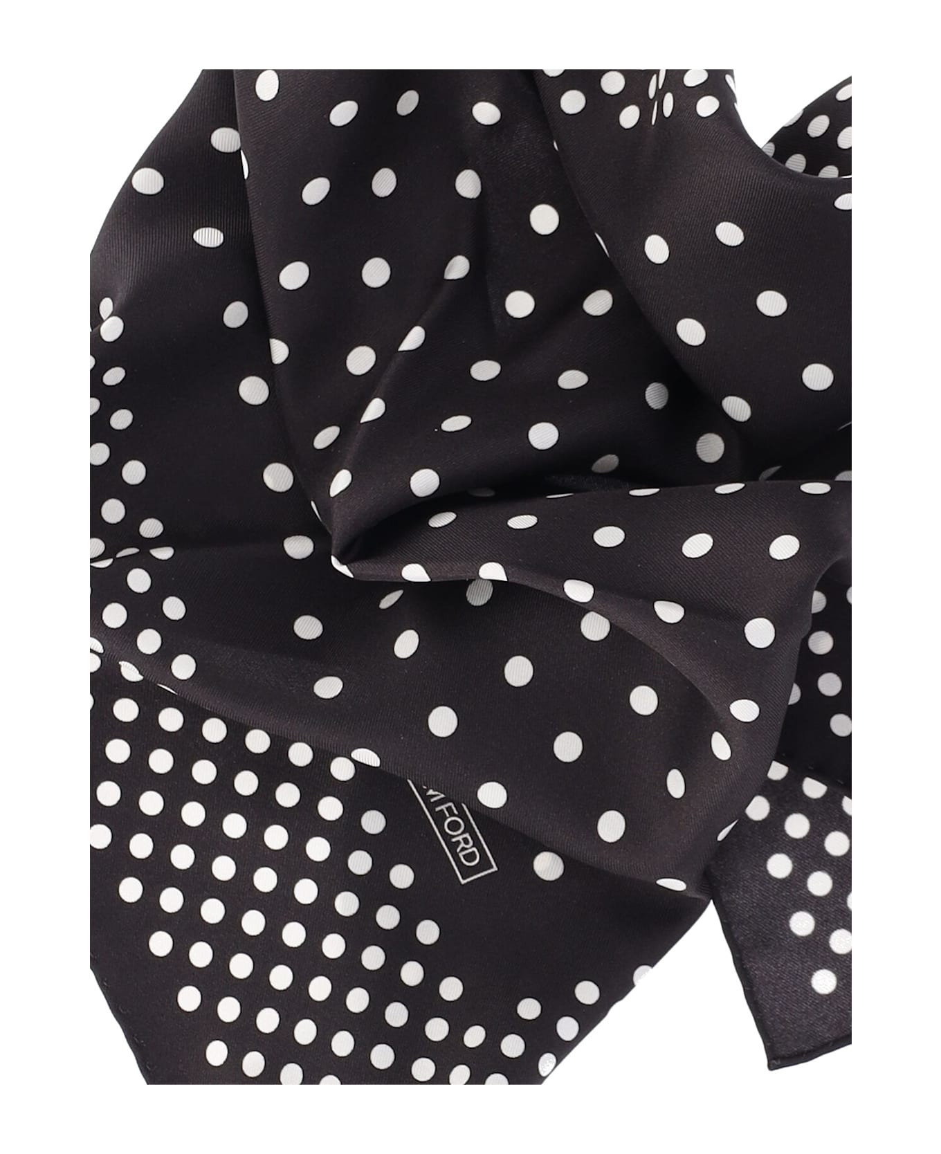Polka Dot Silk Scarf - 3
