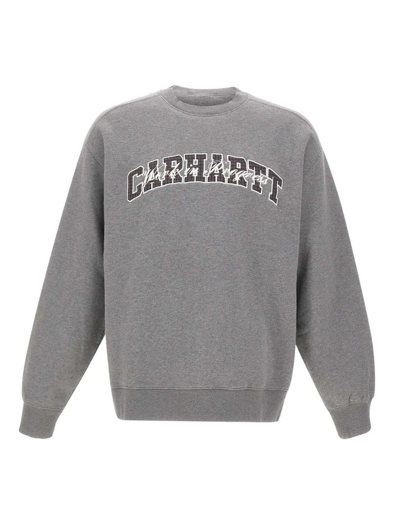 logo-embroidery crew-neck sweatshirt 1