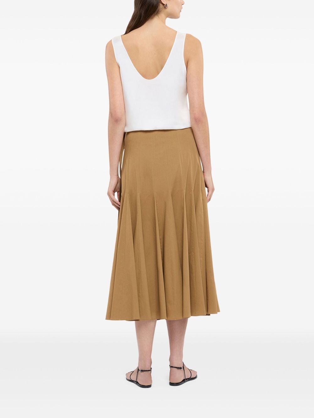 panelled wrap skirt - 4