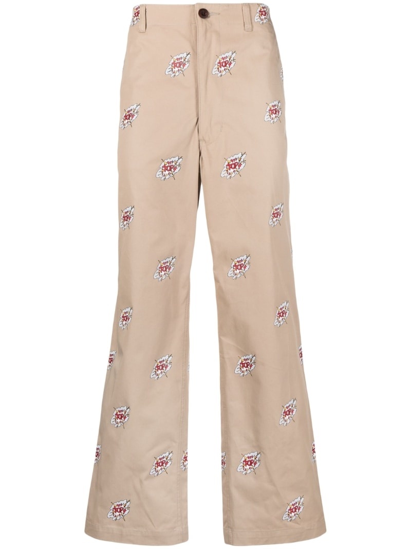 X Roy Lichtenstein cotton chino trousers - 1