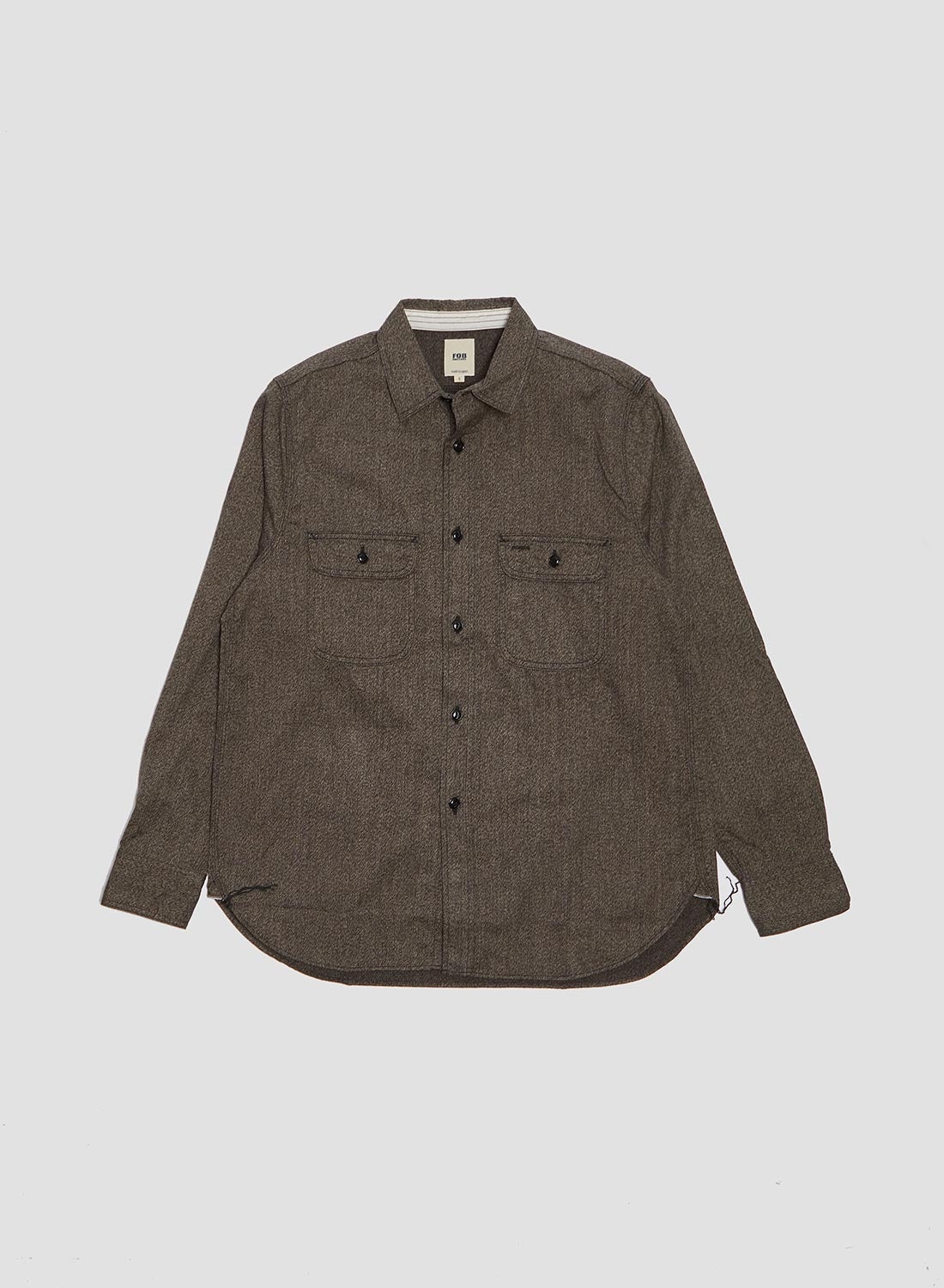 FOB Factory Black Heather Work Shirt Black - 1