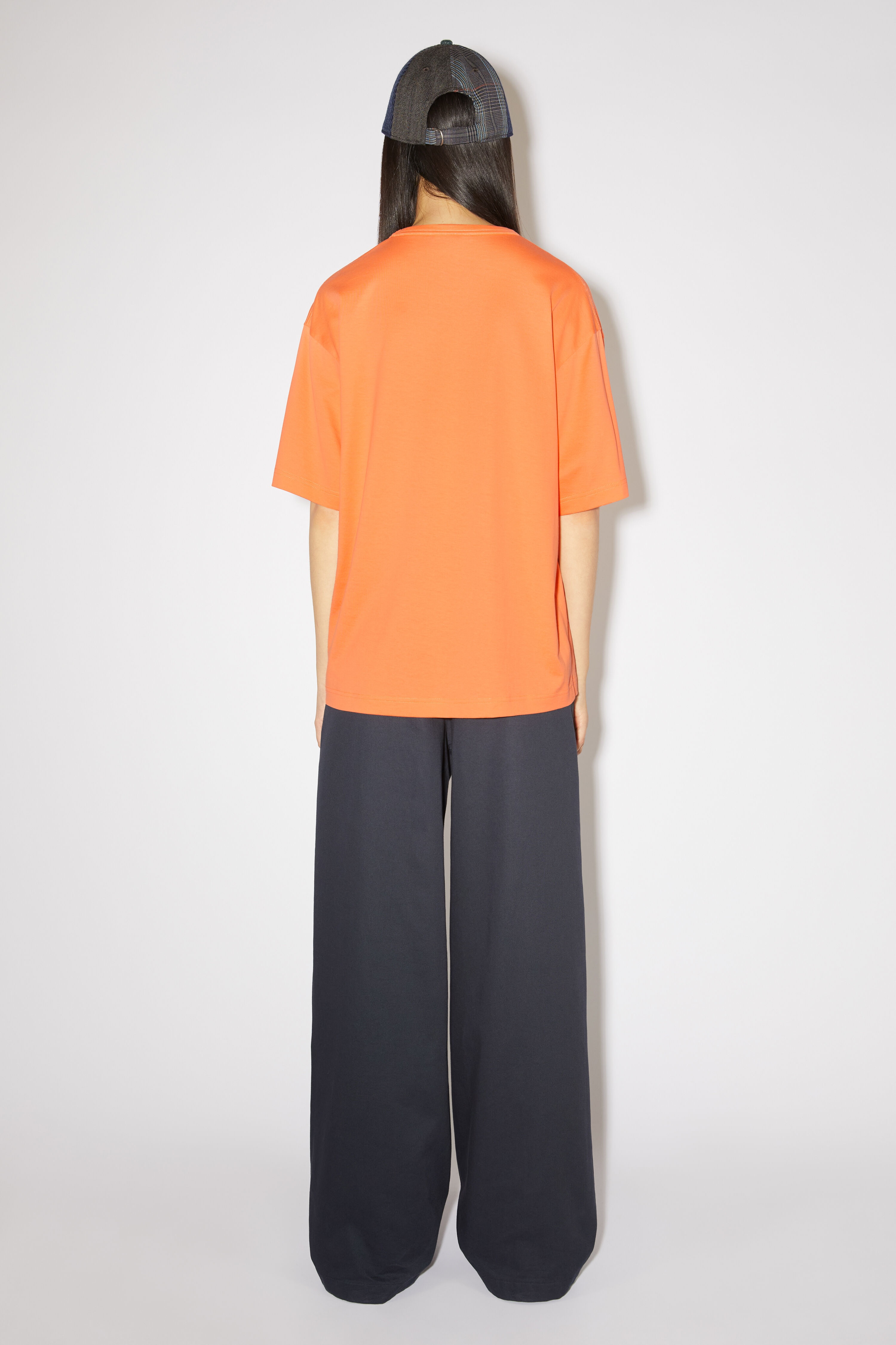 Crew neck t-shirt - Relaxed fit - Mandarin orange - 3