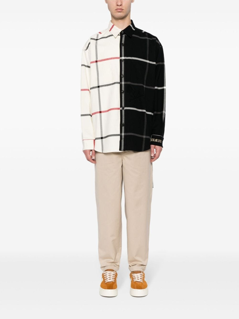 mastermind JAPAN panelled check-pattern shirt outlook