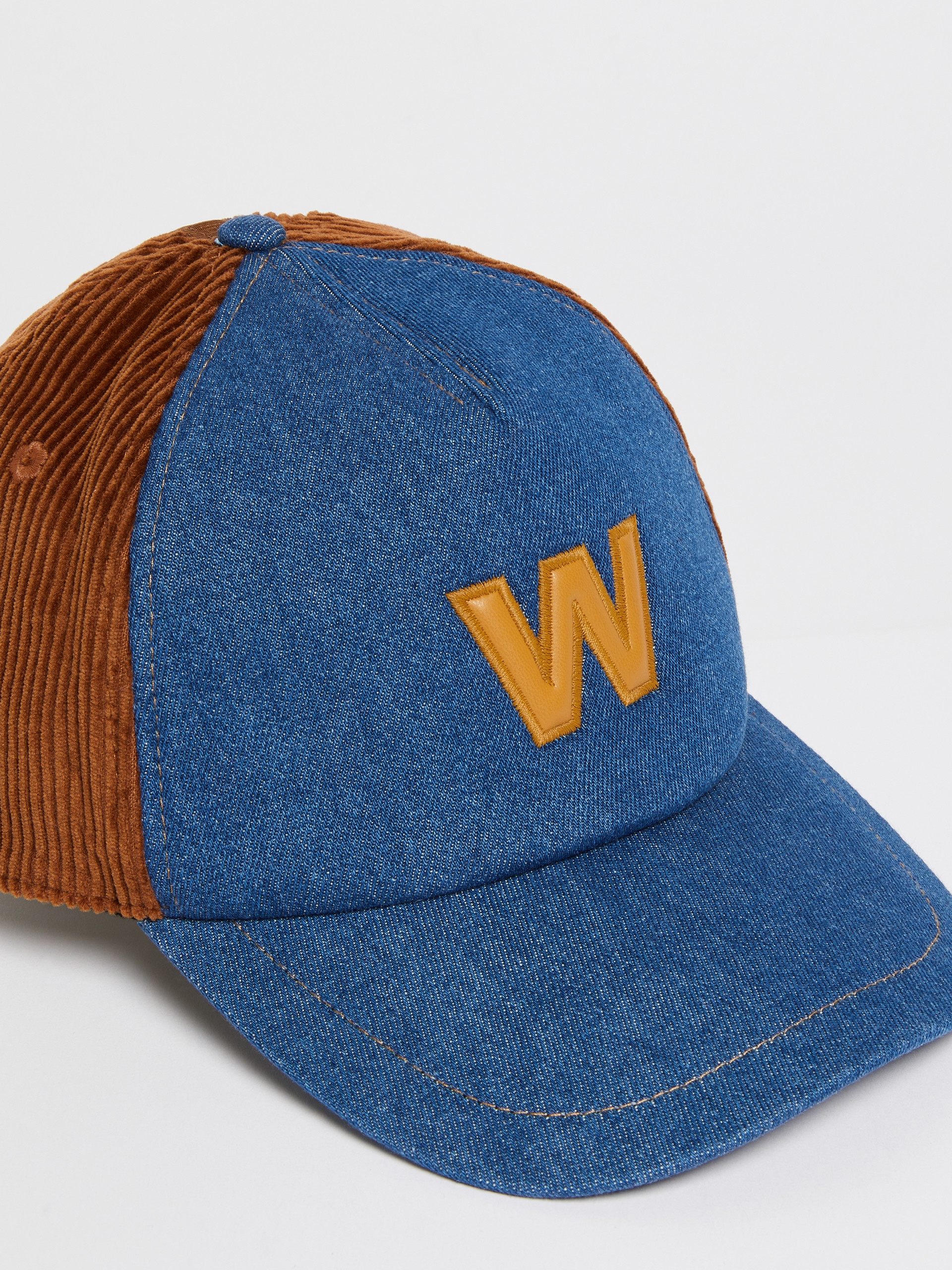 NARSETE Velvet and denim baseball cap - 2