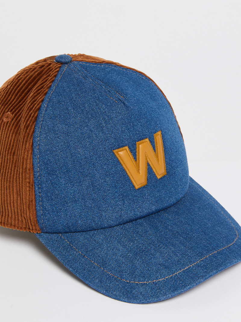 WEEKEND Max Mara NARSETE Velvet and denim baseball cap outlook