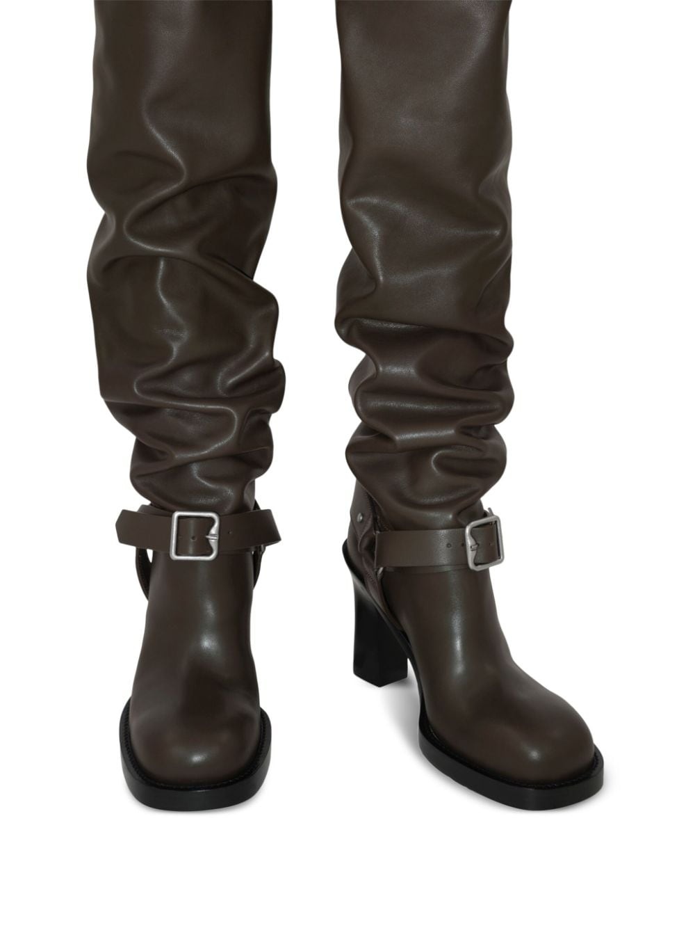 85mm over-the-knee leather boots - 2