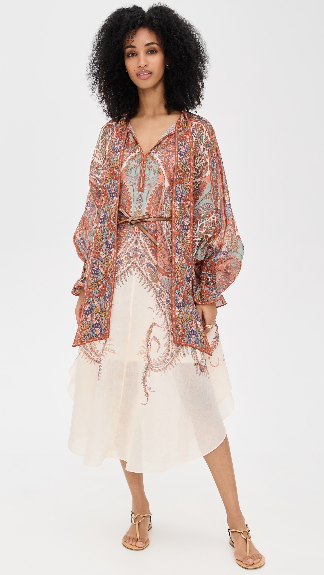 Rhiannon Tie Neck Midi Dress - 6