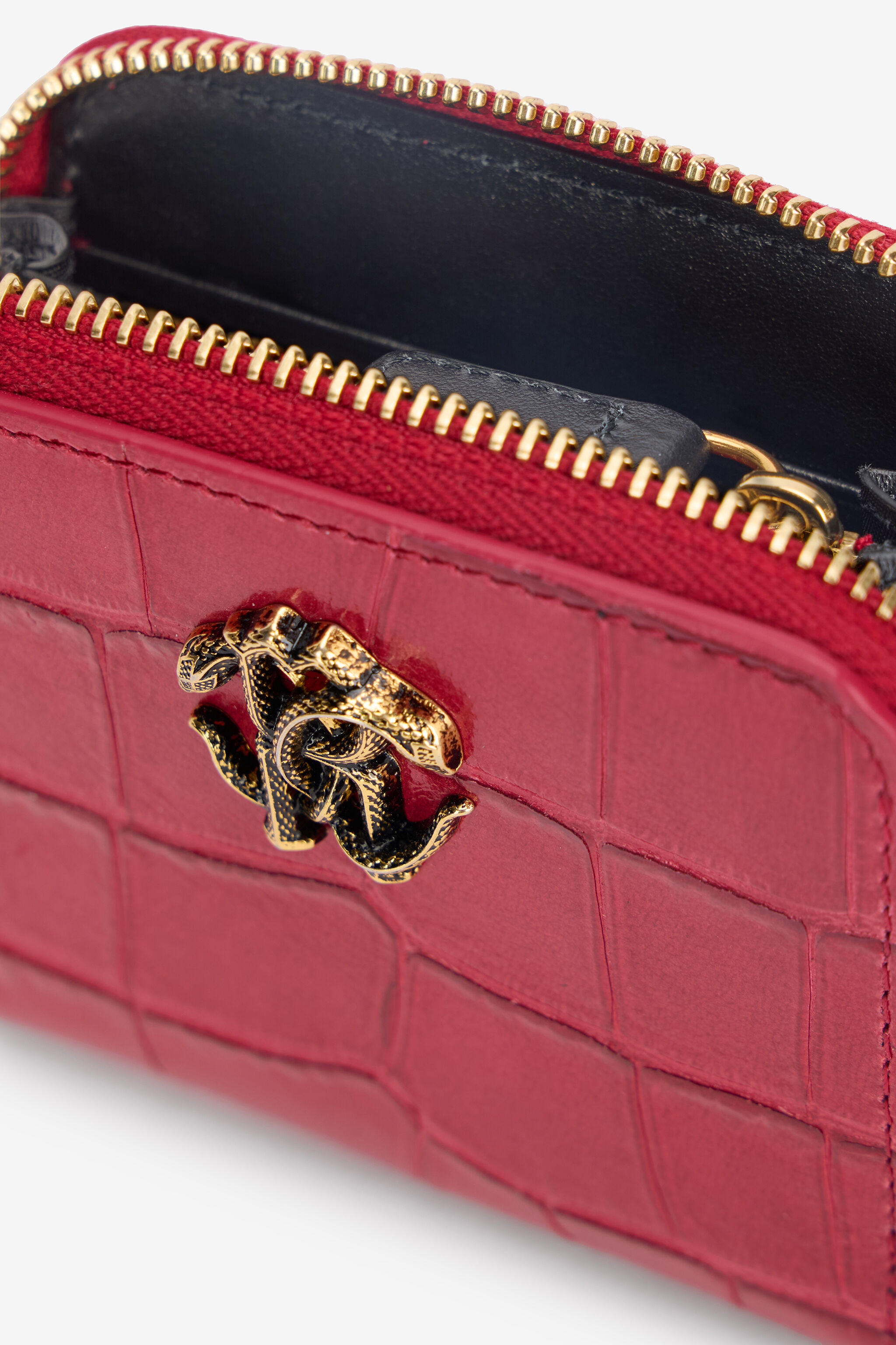 Small Crocodile-Effect Wallet - 5