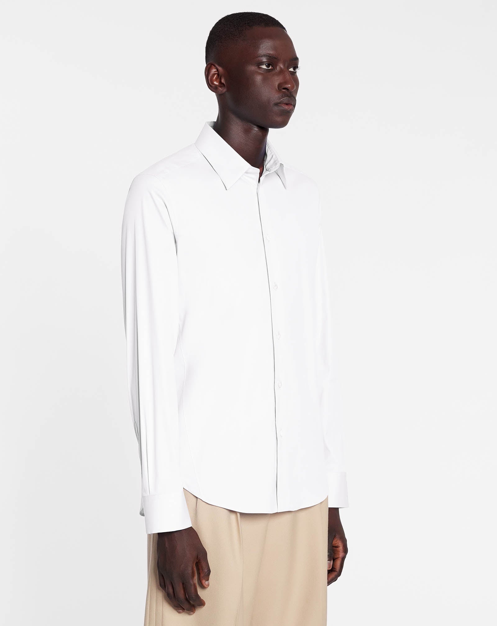 SLIM FIT SHIRT WITH VISIBLE BUTTONS - 3