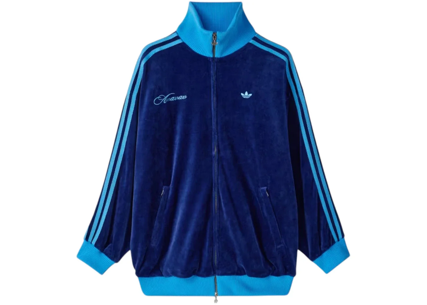 adidas x Avavav Women's TT Velvet Zip Up Jacket Dkblue - 1