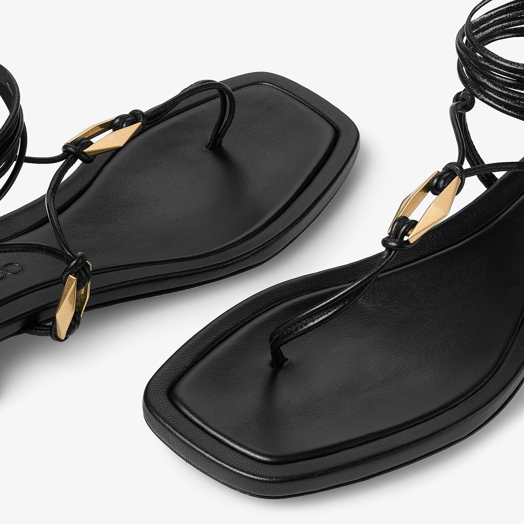Onyxia Flat
Black Nappa Leather Sandals - 3