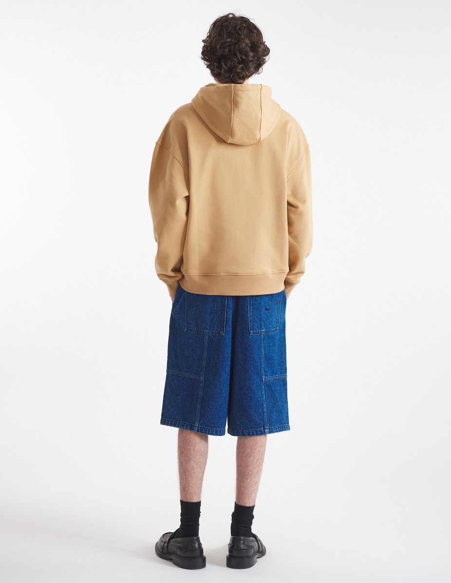 国内発送☆MAISON KITSUNE☆VARSITY HOODIE/BEIGE Maison Kitsuné Tan Varsity Hoodie Maison Kitsune