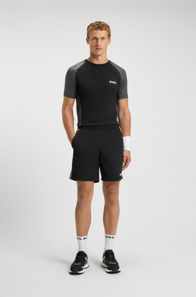 BOSS SLIM-FIT T-SHIRT IN MESH JERSEY WITH CONTRAST INSERTS outlook