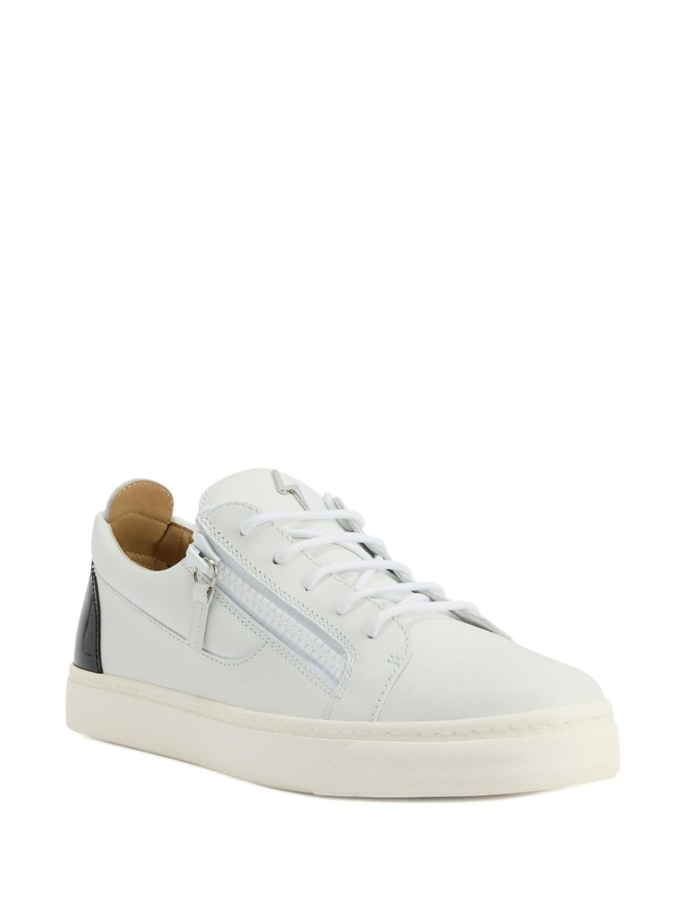 Frankie zip-detail leather trainers - 2