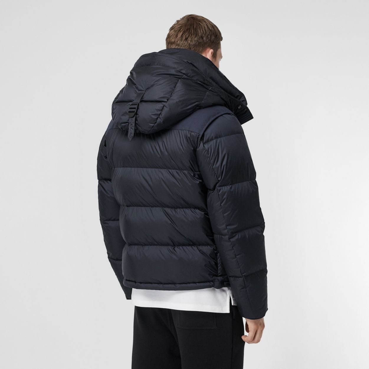 Detachable Sleeve Hooded Puffer Jacket - 3