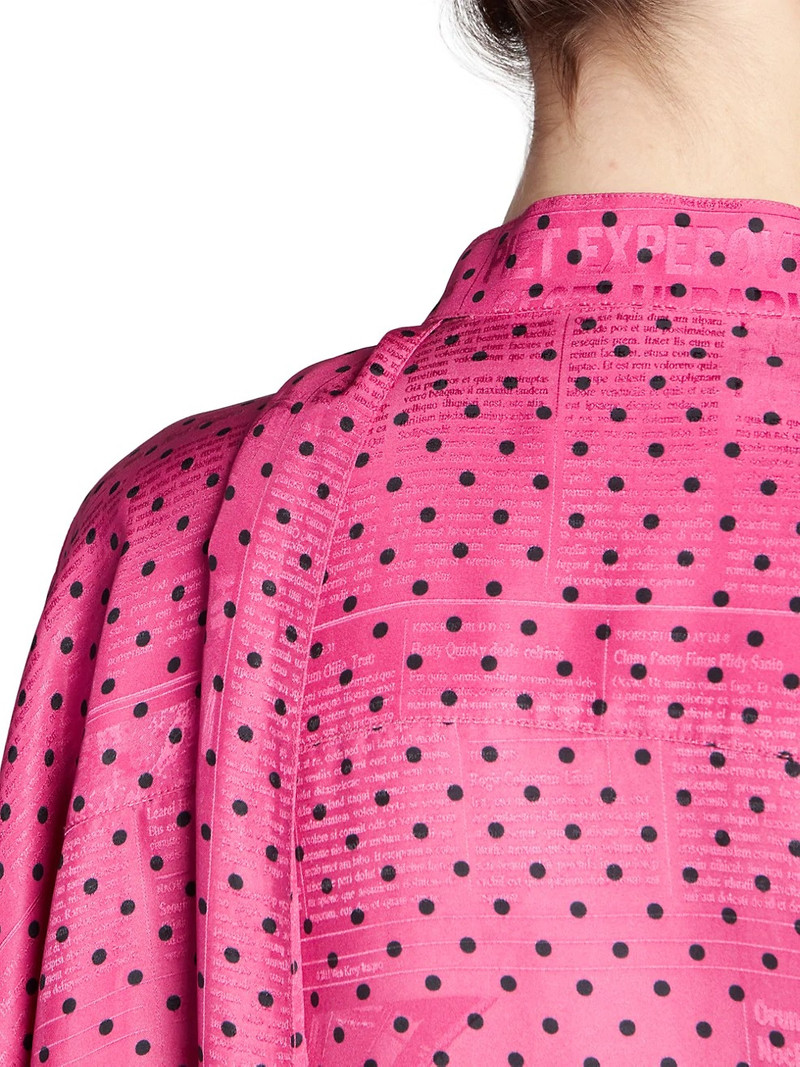 Fluid Scarf Dotted Tuxedo Shirt 6