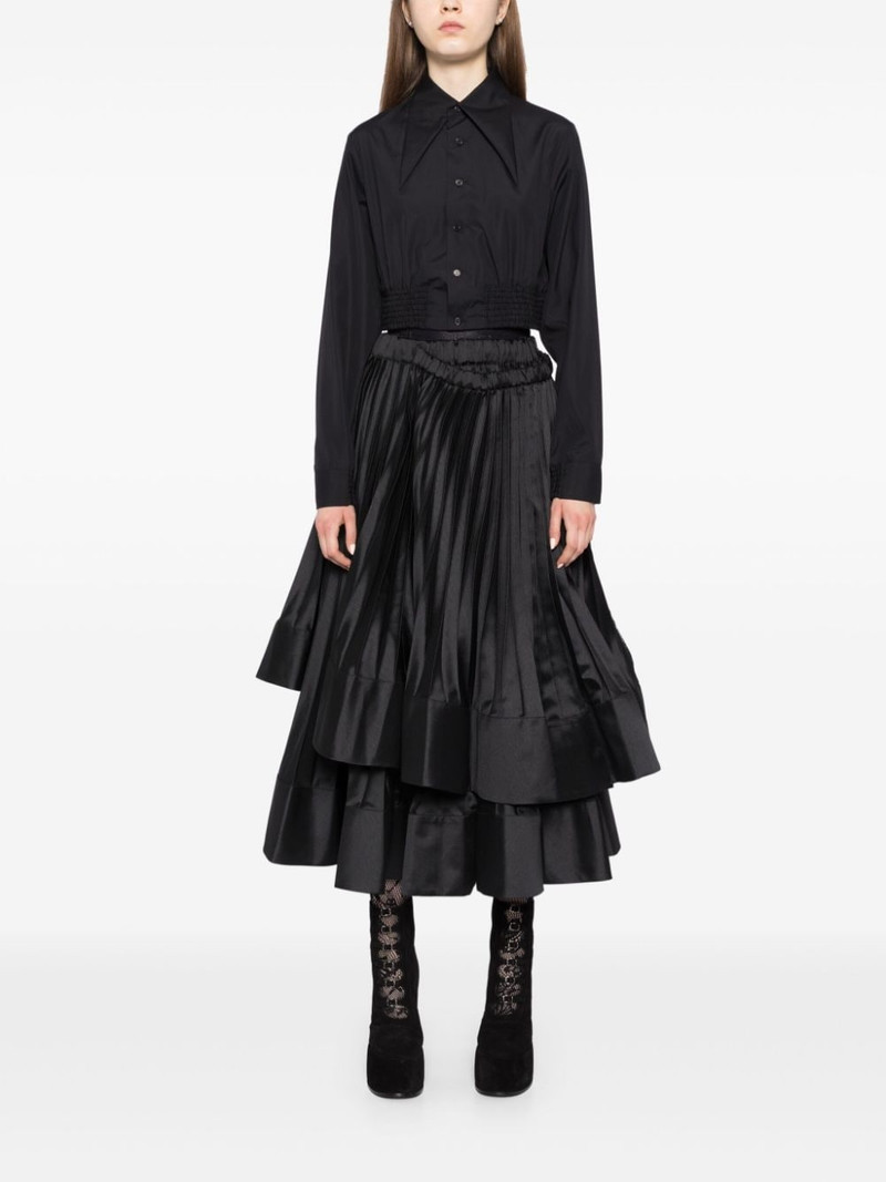Noir Kei Ninomiya oversized-collar cropped shirt outlook