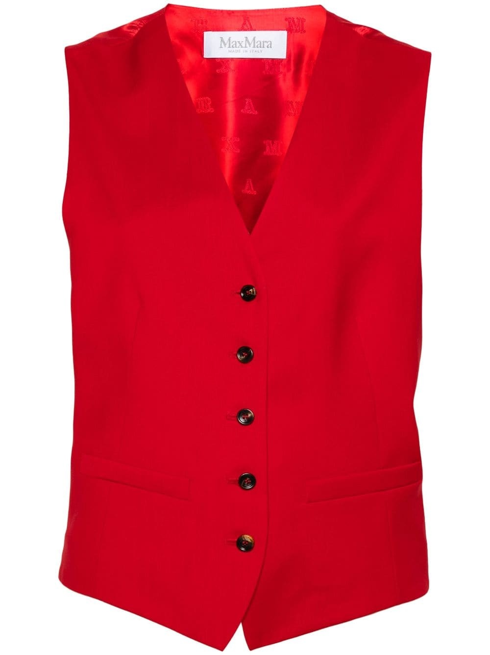 Max Mara single-breasted virgin wool waistcoat | farfetch