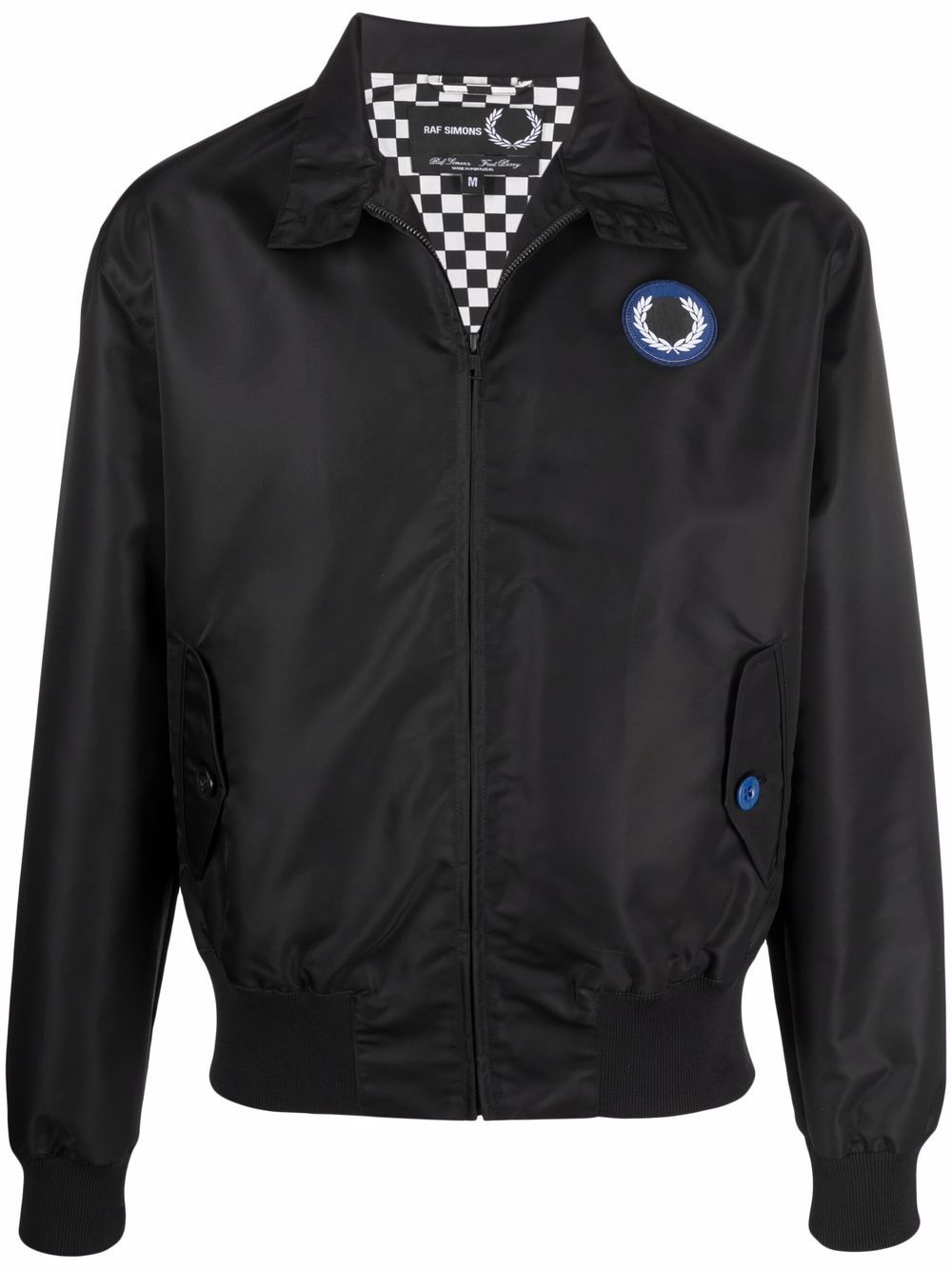 Harrington patched bomber jacket - 1