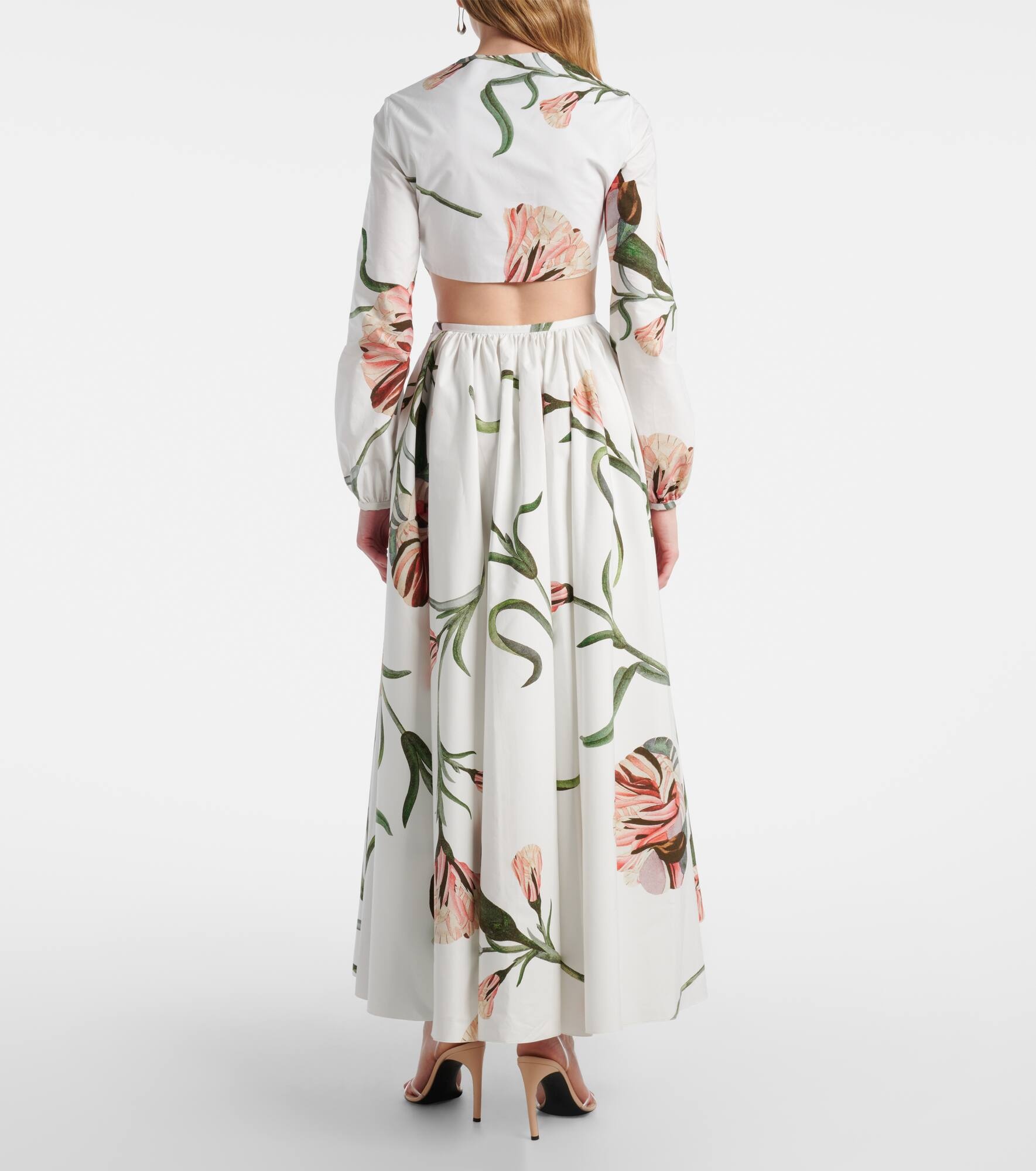 Macro Carnation cutout poplin maxi dress - 3